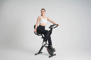 Foldable Exercise Bike with Phone Holder Backrest Upright Bike