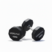 Marshal Fitness Hexagonal Dumbbell 12.5KG (DB-24404) – Anti-Roll Rubber Coated Hex Dumbbell, Solid Steel Handle, Home & Commercial Gym Use