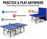 Table Tennis Table Ping Pong Table  Foldable-Indoor  with Post and Net