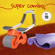 Core Workout Combo: Rebound Ab Roller with Free Yoga Mat