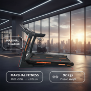 Marshal Fitness 6.0HP Home Treadmill – 15 Level Auto Incline, 150KG Capacity, Foldable Electric Running Machine with LCD & Bluetooth