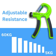 Adjustable Hand Grip Strengthener Trainer Kit for Forearm Grip - Pack of 5