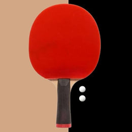 Marshal Fitness Table Tennis Bat | Professional Ping Pong Racket with High Spin, Speed & Control | Durable Red Table Tennis Racket with 2 Balls