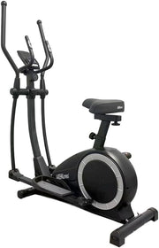 Marshal Fitness Magnetic Elliptical Cross Trainer – 6kg Internal Bidirectional Flywheel, 8-Level Adjustable Resistance, Heavy Duty Machine with 135kg Max Load & LCD Monitor for Home Gym Cardio
