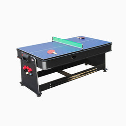 Versatile 7ft Multi-Function Game Table - Pool, Air Hockey, and Tennis in One
