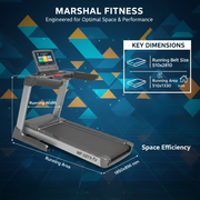 8HP Treadmill with Incline, TV Display, Bluetooth, and 160KG Max User Weight