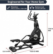 Marshal Fitness Elliptical Cross Trainer with 10-Level Magnetic Resistance, 7kg Internal Flywheel, Quiet & Smooth Home Cardio Trainer