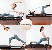Marshal Fitness ilates Reformer Machine,Foldable Pilates Machine Equipment for Home, Exercise Yoga Equipment,Yoga Bed, Adjustable Intensity Pilates Bed Unisex MF-0678