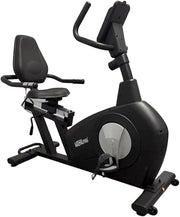 Marshal Fitness Recumbent Exercise Bike with 10-Level Magnetic Resistance, 5kg Internal Flywheel, LCD Display, Quiet Home Fitness Cycle.