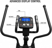 Marshal Fitness Elliptical Cross Trainer with 10-Level Magnetic Resistance, 7kg Internal Flywheel, Quiet & Smooth Home Cardio Trainer