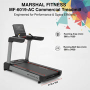 Heavy Duty Commercial Treadmill with Incline and 10.0HP Motor - LCD Display
