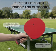 Marshal Fitness Table Tennis Bat | Professional Ping Pong Racket with High Spin, Speed & Control | Durable Red Table Tennis Racket with 2 Balls