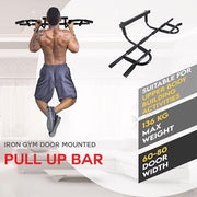 Multi-Grip Chin-Up/Pull-Up Bar, Heavy Duty Doorway Trainer for Home Gym (Black)