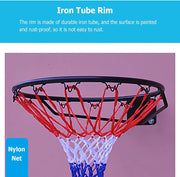 طوق كرة السلة المحمولة مع اللوحة الخلفية الشاقة وإعداد سهل