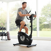 Marshal Fitness Upright Exercise Bike with 10-Level Magnetic Resistance, 5kg Internal Flywheel, Smooth & Quiet Indoor Cycling for Home Gym