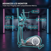 Magnetic Elliptical Trainer - 8 Levels of Resistance