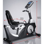 Commercial Recumbent Bike Self Generation Ergometer Trainer Bike, Gym Fitness Bike