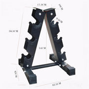 Marshal Fitness Foldable Dumbbell Rack | Heavy-Duty A-Frame Steel Weight Stand | Space-Saving Dumbbell Holder for Home Gym | 150 lbs Capacity, Anti-Slip & Portable