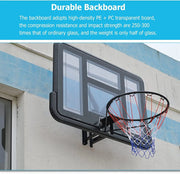 طوق كرة السلة المحمولة مع اللوحة الخلفية الشاقة وإعداد سهل
