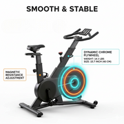 Marshal Fitness Indoor Magnetic Stationary Bike – Adjustable Seat & Handlebars, 6Kg Flywheel, Magnetic Resistance – Home Cardio Bike