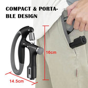 Adjustable Hand Grip Strengthener - Forearm & Wrist Trainer Exerciser | 10-100KG