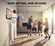 Marshal Fitness Wall Mount Basketball Hoop – Weatherproof Nylon Net, Durable PE Frame Outdoor Indoor Basketball