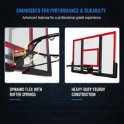 Marshal Fitness Basketball Hoop for Adults – Heavy Duty PC Backboard on Steel Frame, Indoor & Outdoor Wall Mounted Goal