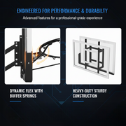 Marshal Fitness Wall Mount Heavy Duty Basketball Hoop with PC Backboard & Steel Frame – Weatherproof Net for Outdoor & Indoor Play