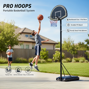 Marshal Fitness Portable Basketball Hoop with Stand – Adjustable Height, Waterproof Net, Heavy-Duty Base for Indoor & Outdoor Use