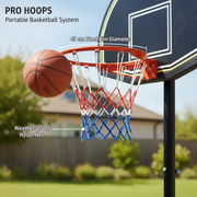 Marshal Fitness Portable Basketball Hoop with Stand – Adjustable Height, Waterproof Net, Heavy-Duty Base for Indoor & Outdoor Use