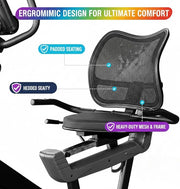 Home Recumbent Exercise Bike with Padded Seat