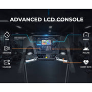 Marshal Fitness 8HP AC Home Treadmill – 20% Auto Incline, 1–20 km/h Speed, LCD Display, Compact Home Workout Machine