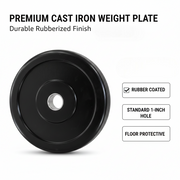 PLT-46 Qadim Rubber Weight Plate – Durable Olympic Weight Plate for Strength & Gym Training