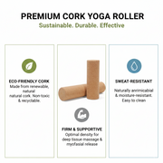Artbell Fitness Natural Cork Yoga Roller for Muscle Recovery, Stretching & Balance Training