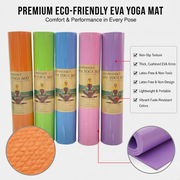 EVA Yoga Mat – Lightweight Non-Slip Exercise Mat for Yoga, Pilates, Stretching & Home Workouts