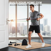 Artbell Fitness 11-in-1 Resistance Band Set – Complete Home Workout Kit with 5 Tubes, 2 Handles, Door Anchor & Foam Accessories