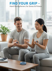 Stress Relief Massage Hand Gripper Ring – Set of 2 | Finger & Hand Strengthener for Grip Training, Therapy & Relaxation