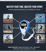 MF-0267 Digital Stopwatch – Accurate Sports Timer with Lap Memory for Training, Running & Coaching