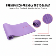 Premium NBR Yoga Mat – Non-Slip, Extra Thick & Comfortable Exercise Mat for Yoga, Pilates, and Home Workouts