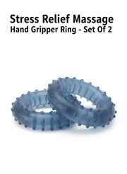 Stress Relief Massage Hand Gripper Ring – Set of 2 | Finger & Hand Strengthener for Grip Training, Therapy & Relaxation