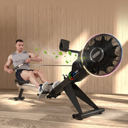 Fan Rowing Machine - Adjustable Resistance, Compact Design