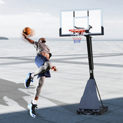 Marshal Fitness Adjustable Basketball Hoop on Wheels – Portable Height-Adjustable Goal with Shatterproof Backboard for Indoor & Outdoor Play