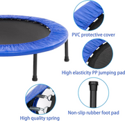 Mini Exercise Trampoline for Adults or Kids - Indoor Fitness