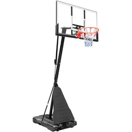 Marshal Fitness Adjustable Height Portable Basketball Hoop with Built-In Wheels