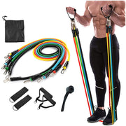 Artbell Fitness 11-in-1 Resistance Band Set – Complete Home Workout Kit with 5 Tubes, 2 Handles, Door Anchor & Foam Accessories