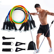 Artbell Fitness 11-in-1 Resistance Band Set – Complete Home Workout Kit with 5 Tubes, 2 Handles, Door Anchor & Foam Accessories