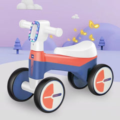 Baby Musical Balance Bike | Indoor Outdoor 4-Wheel Cycle Toy