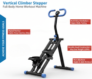 Vertical Climber Stepper – Foldable Manual Cardio Machine for Home Workout