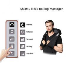 Black Shiatsu Massage Pillow with Heat | Kneading Massage Relaxation