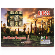 3-in-1 Deluxe Wooden Board Game Combo – Chess, Checkers & Backgammon T...